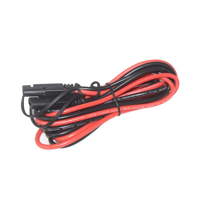 SPARKING 6FT 12AWG SAE to SAE Extension Cable 2Pin Bullet Quick Connect Heavy Duty Wire Harness with Waterproof Cap (6FT) - Image 1